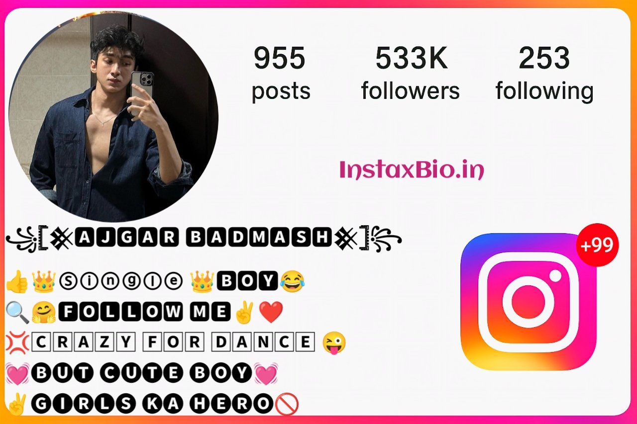 Badmashi Insta Bio in Hindi