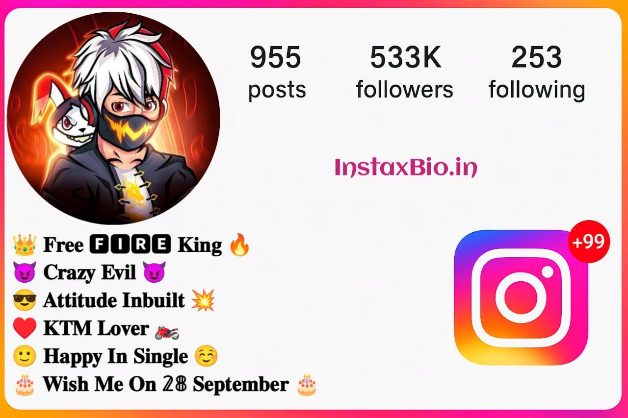 Free Fire Instagram Bio
