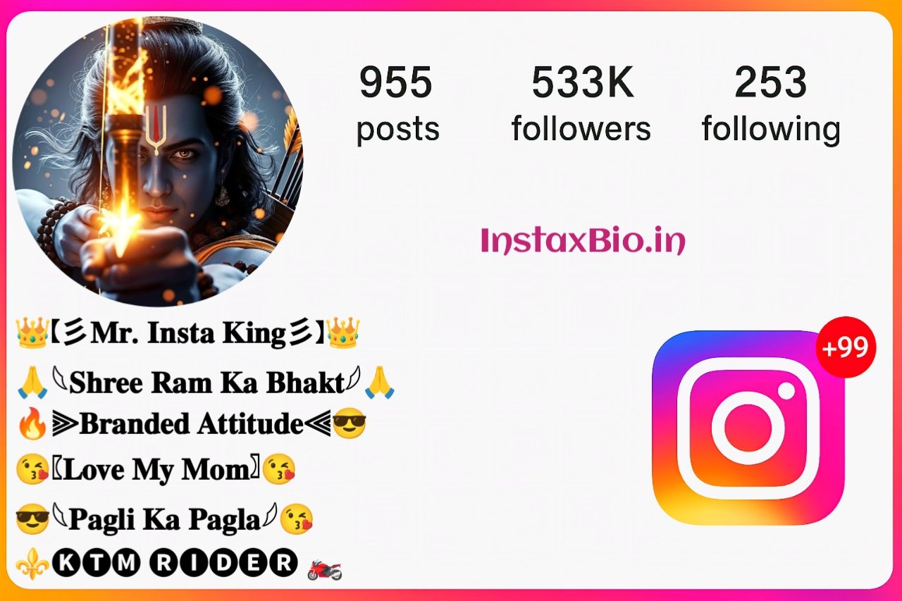 and Bhagwan Ram Instagram Bio